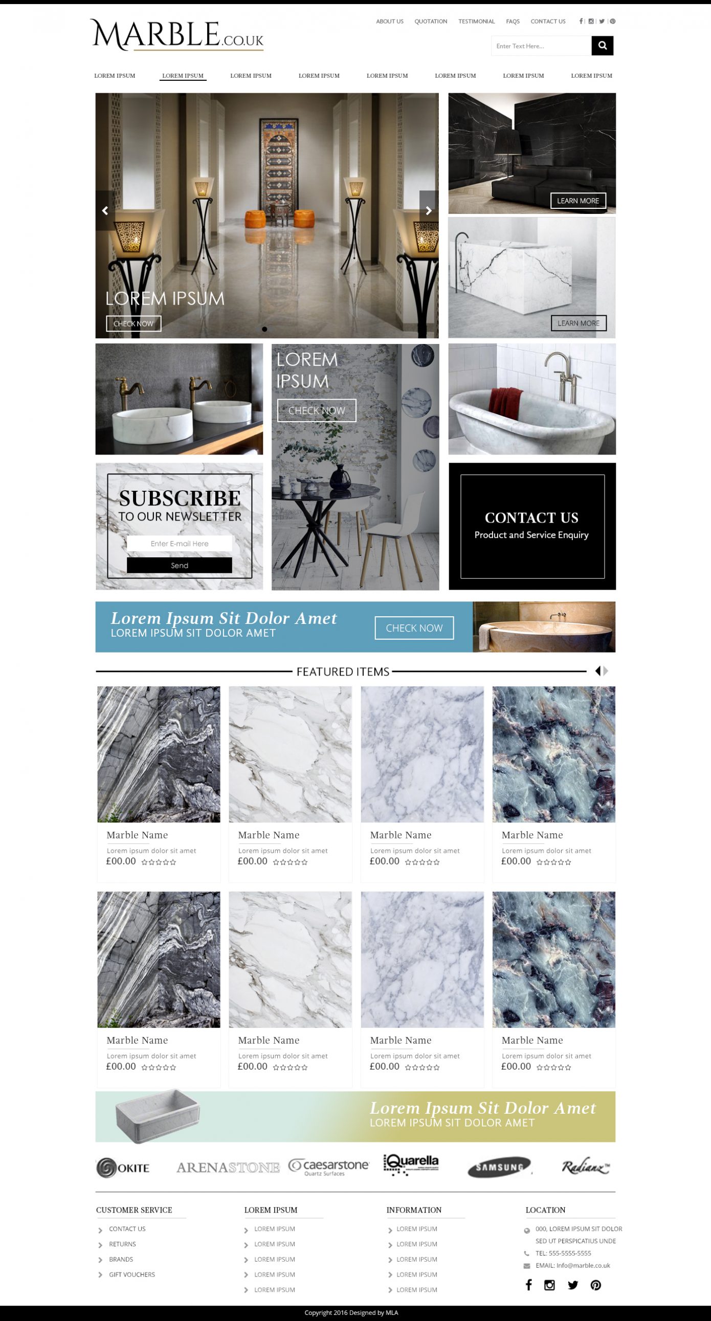 Marble Logo & Website Design & Development Web Designs