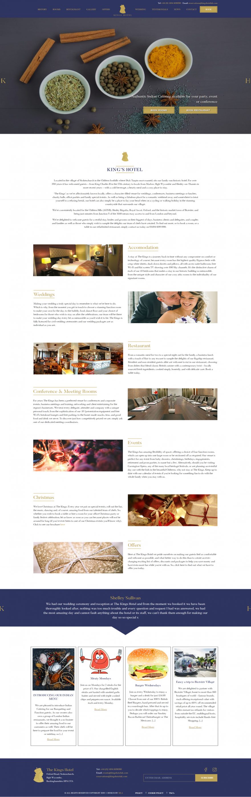 kings hotel homepage - Web design London - web design agency london